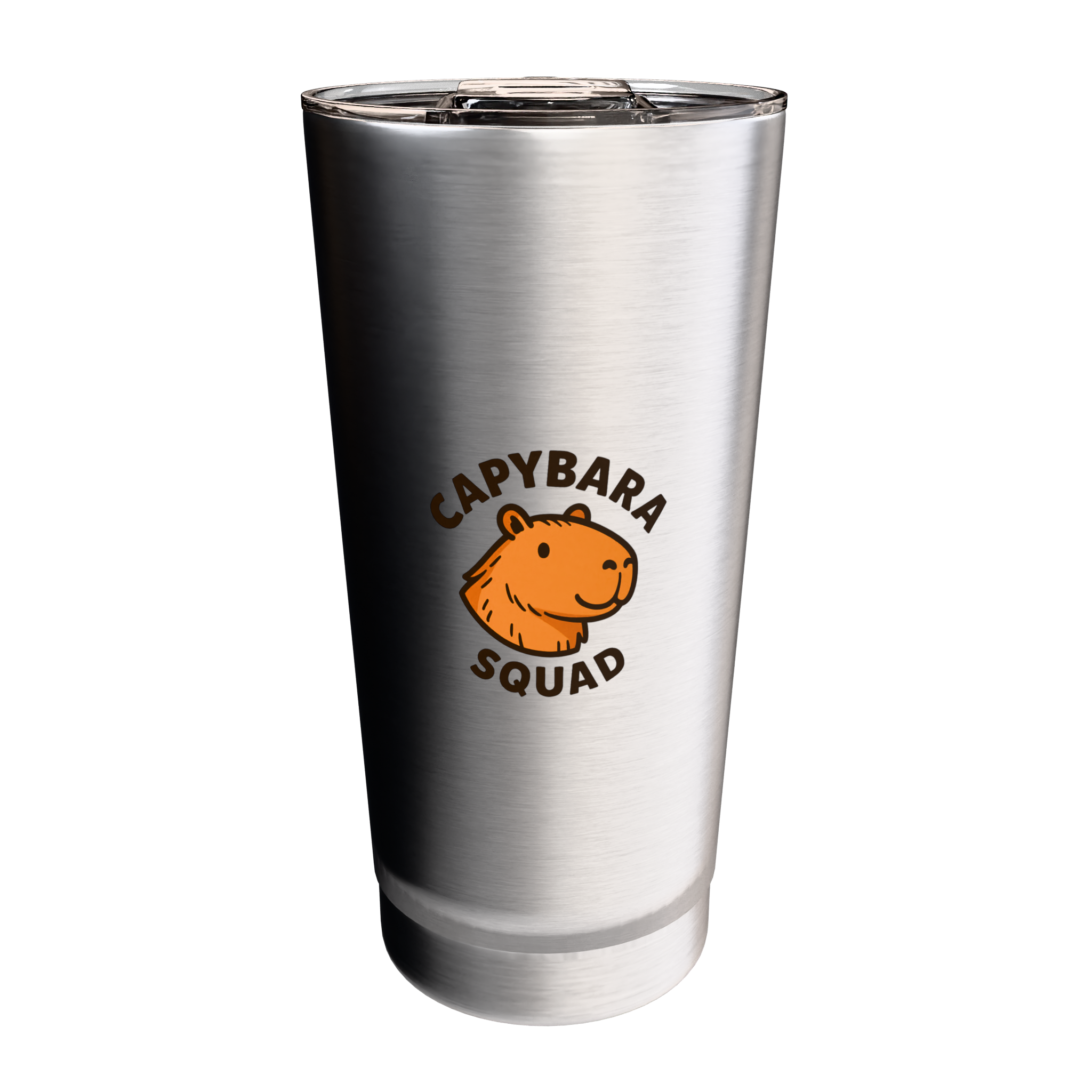 Drink Like a Capybara silver tumbler